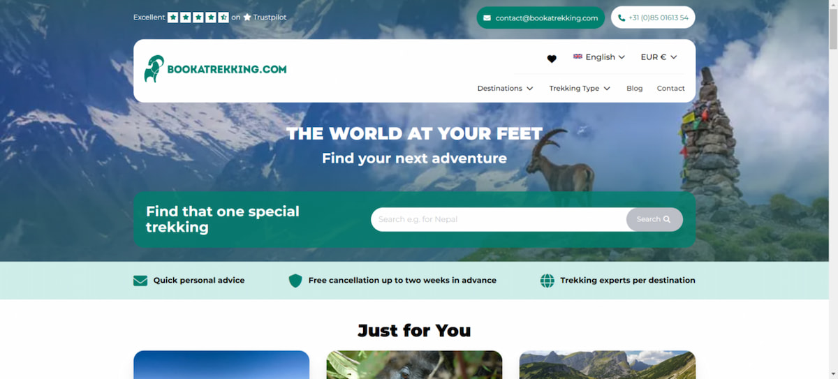 SEO-optimized hiking website